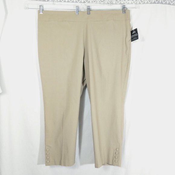 NWT 24/24W Roz & Ali Rayon-Blend Ankle Pants - Picture 7 of 10
